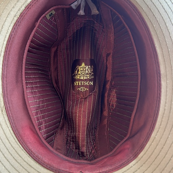 Stetson Equalizer Hat Fedora Mens Sz M British Tan - Picture 6 of 7